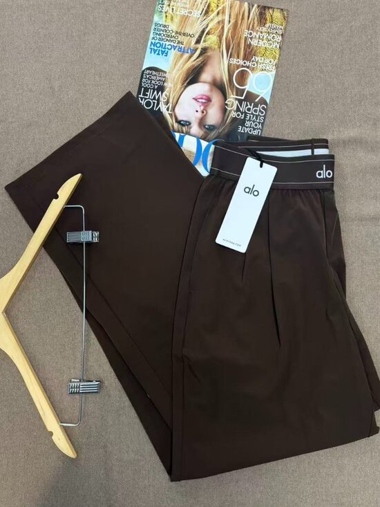 ALO Yoga Pants - 🪄Alo Yoga Suit Up Trouser Coffee Brown Regular 30-inch Inner Seam Length